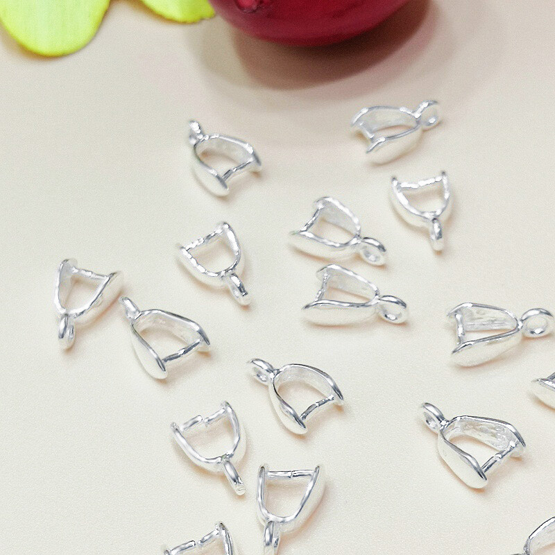 Lobster Clasp Silver - 50 шт. посеребренных соединительных зажимов-держателей для